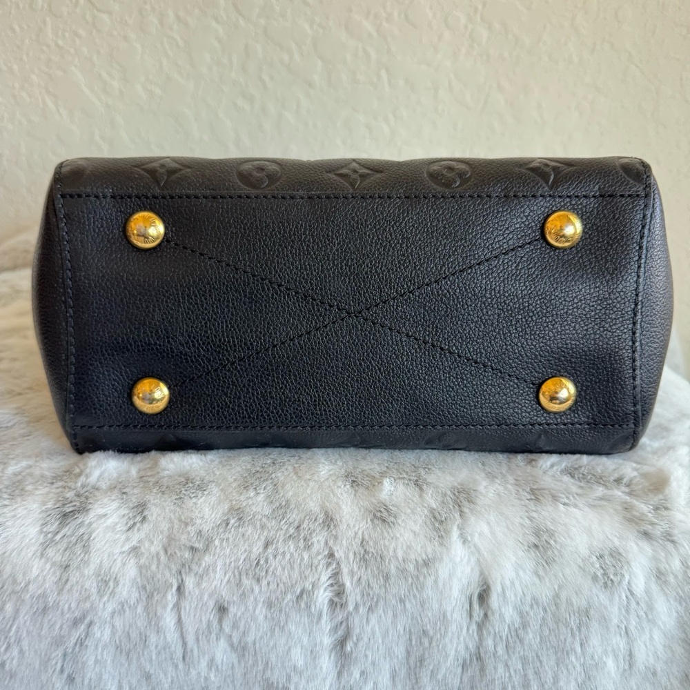 LV LOUIS VUITTON MONOGRAM BLACK EMPREINTE MONTAIGNE BB CROSSBODY. P0068 - Picture 13 of 17